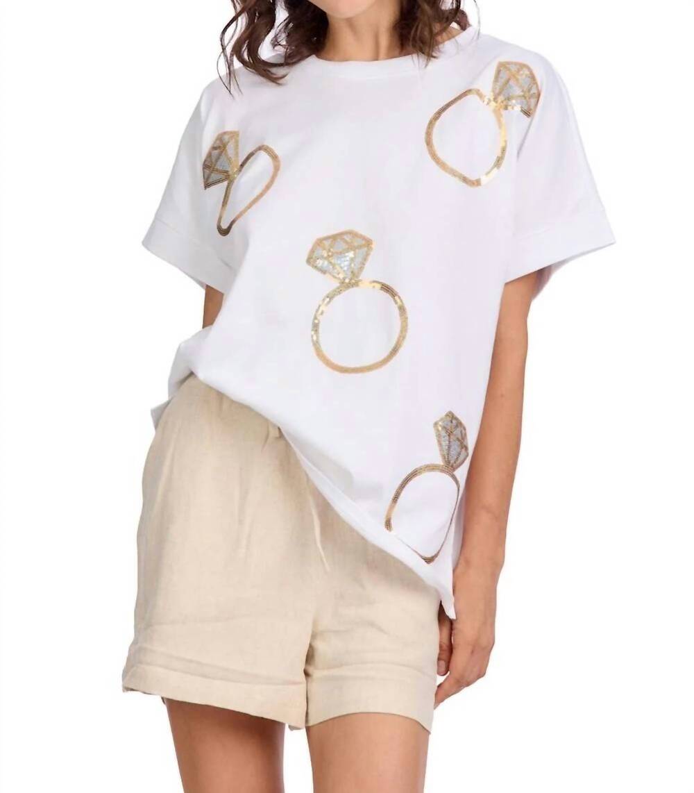 NEW MUDPIE sparkle top in ring
